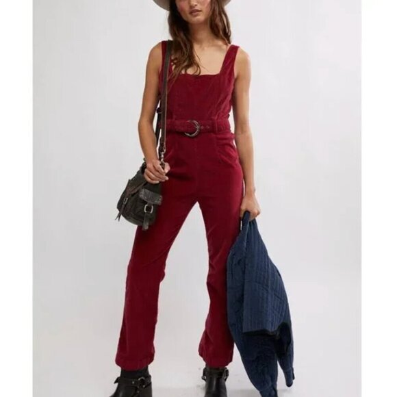 Free People Pants - FREE PEOPLE NWT Party Starter One Piece / Holly Berry - 4
